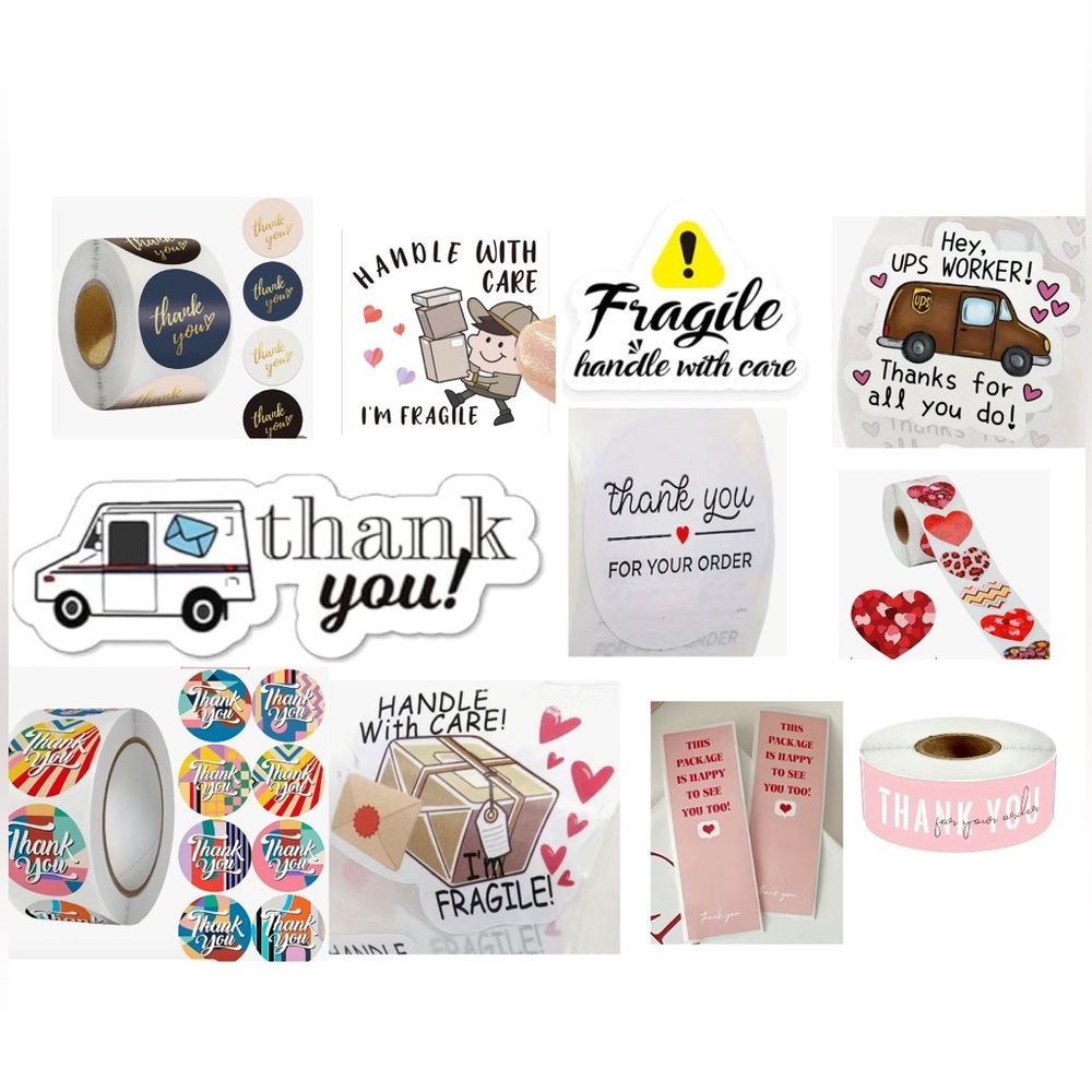 50 pc assorted shipping stickers